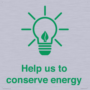 Help us to conserve energy 